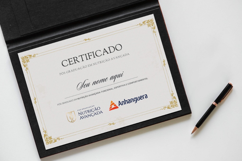 Certificado Pós-Graduação Nutrição Avançada — Anhanguera